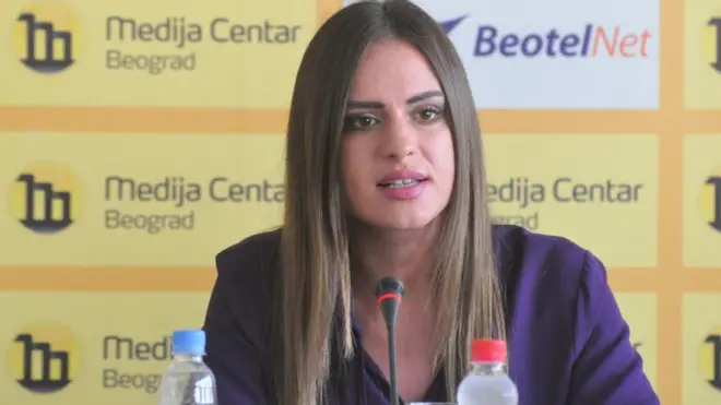 Милица Ђурђевић Стаменковски - лидерка је Српског покрета Заветници основаног 2012. године