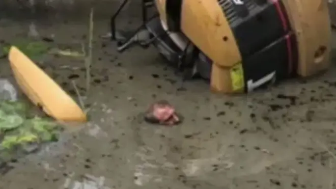 Daniel Miller quedó atrapado entre los fierros de la excavadora.