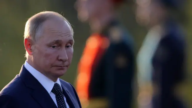Russian President Vladimir Putin in Samolva villiage outside of Pskov, Russia. 11 September 2021,