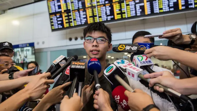 Joshua Wong từng lãnh đạo một nhóm đấu tranh tại Hong Kong phản đối Bắc Kinh