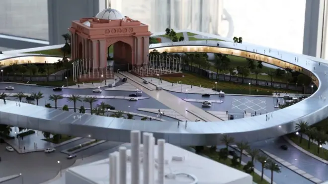 نموذج خط هايبرلووب الذي أعلن عنه في دبي