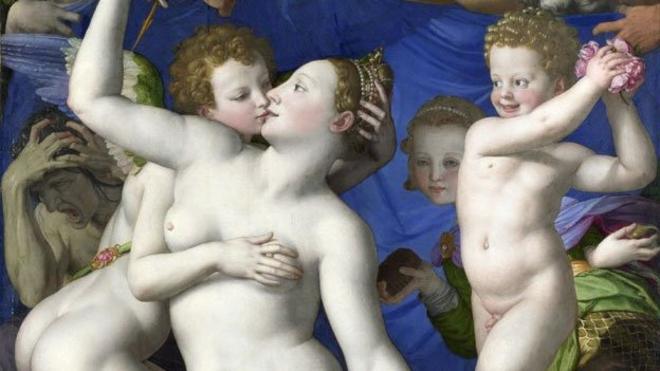 "Una alegoría con Venus y Cupido" o "Alegoría del triunfo de Venus", de Bronzino, circa 1545 © The National Gallery, London