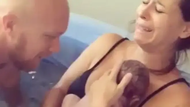 Picture of the moment Audra Lynn's baby arrives