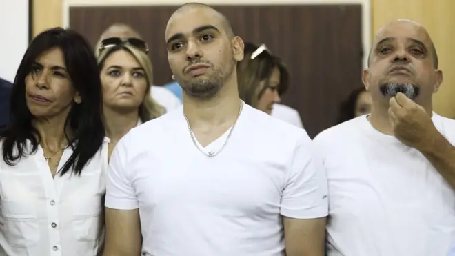 Elor Azaria was in court with his parents Oshra and Charlie on Sunday