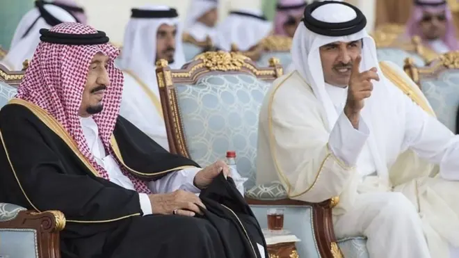 किंग सलमान और कतर के अमीर