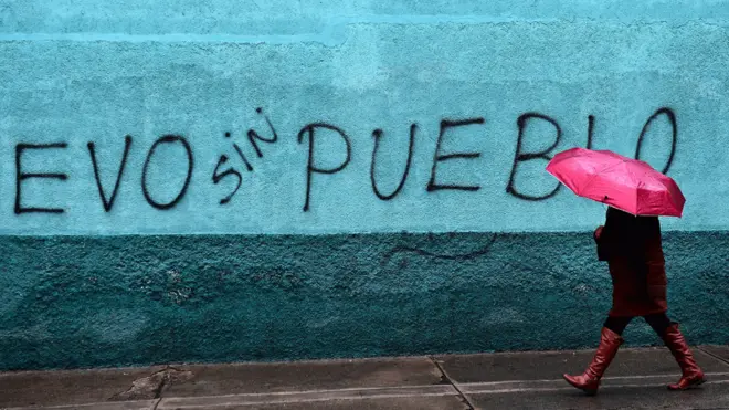 Pintada contra Evo Morales