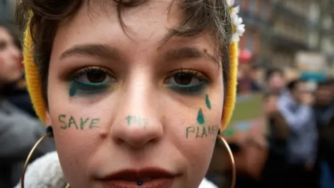 Protesta en defensa del planeta