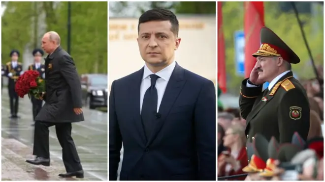 Путін, Зеленський, Лукашенко