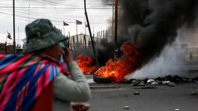 protestas a favor de Evo Morales