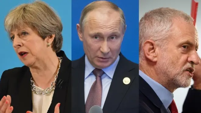Тереза Мэй, Владимир Путин, Джереми Корбин