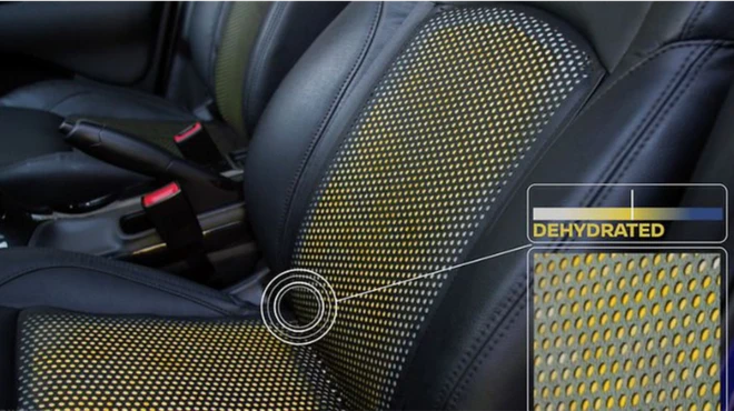เทคโนโลยีใหม่ของนิสสันจะทำให้เบาะนั่งของคนขับเปลี่ยนสี เมื่อเหงื่อที่ออกมามีปริมาณเกลือสูงเกินไป