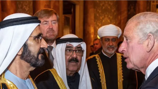 الملك تشارلز وعدد من قادة دول الخليح