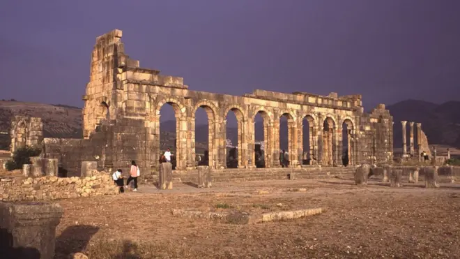 The site of Volubilis in Morocco is a Roman and Islamic site