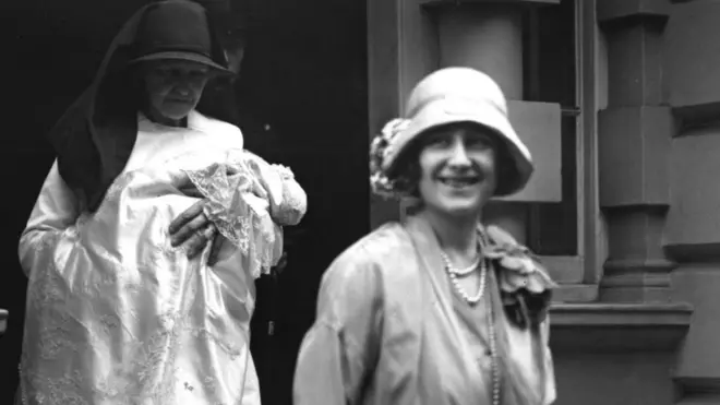 In April 1926, at five weeks old, the future Queen was carried from Bruton Street for her Christening