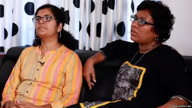 कनकदुर्गा (बाईं तरफ) और बिंदु अम्मिनि ने सबरीमला मंदिर में प्रवेश किया था