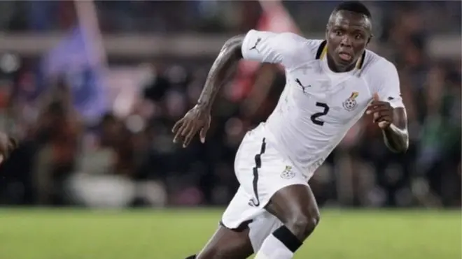 Samuel Inkoom don play 46 times for Ghana national team