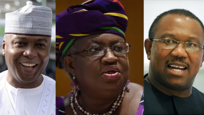 Bukola Saraki Ngozi Okonjo Iweala Peter Obi