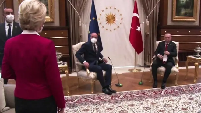 "لا مكان" لرئيسة المفوضية الأوروبية في اجتماع أردوغان