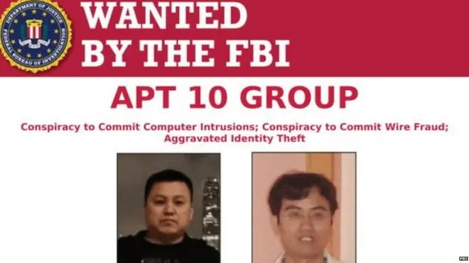 एफ़बीआई की ओर से जारी दोनों हैकरों की तस्वीर