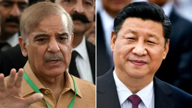 शहबाज़ शरीफ और शी जिनपिंग