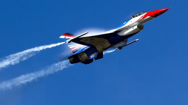 เครื่องบิน F-16 ของกองทัพอากาศไทย (ภาพประกอบจากแฟ้มภาพ)