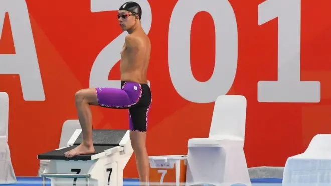 Tomotaro NAKAMURA Men's 50M Butterfly on day three of the Asian Para Games on October 9, 2018 in Jakarta, Indonesia.