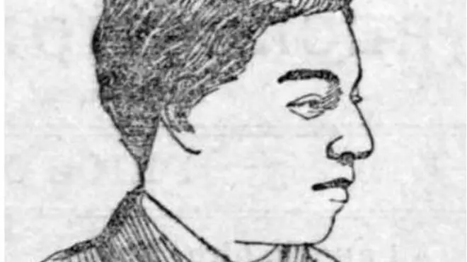 A drawing of Watson printed in Scottish Referee - a weekly sports newspaper - in June 1902