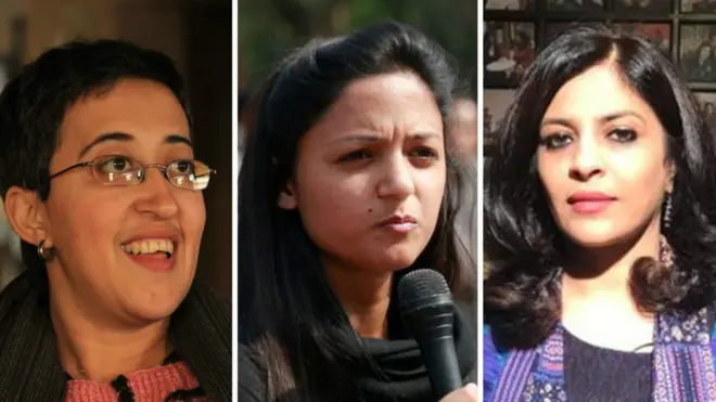 आतिशी मर्लिना, शहला रशीद, शाज़िया इल्मी