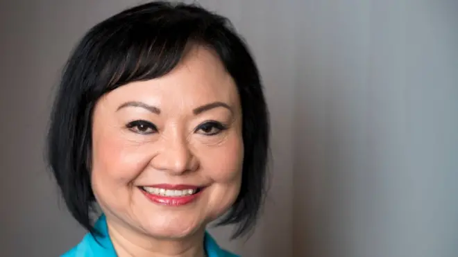 Vietnam war icon Kim Phuc Phan Thi poses at the Unesco headquarters in Paris on October 4, 2019