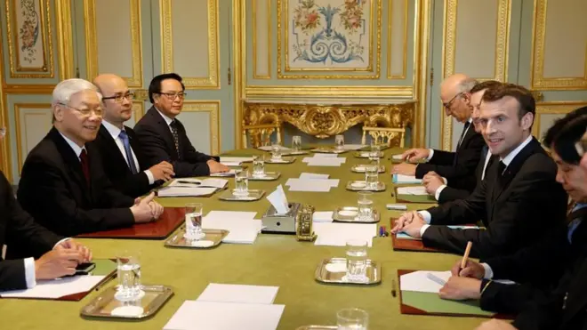 Hội đàm Việt - Pháp hôm 27/03: TBT Nguyễn Phú Trọng và Tổng thống Emmanuel Macron tại Paris