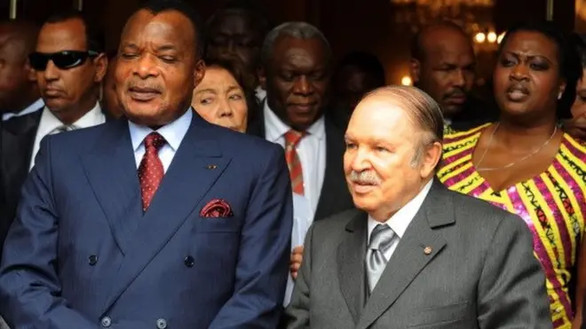 Les présidents algérien et congolais en avril 2011