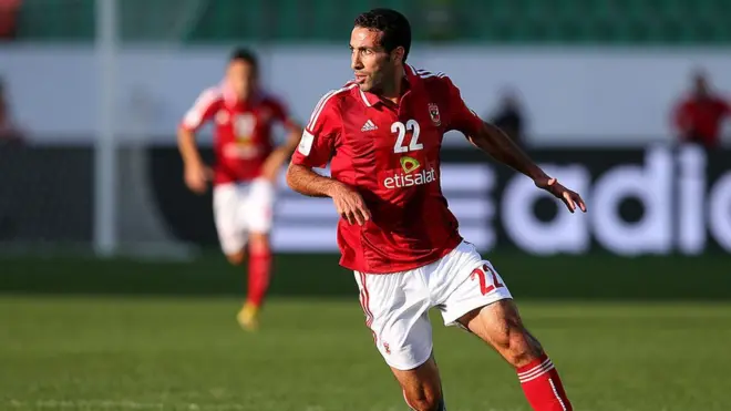 محمد أبو تريكه أثناء مباراة بين مصر والمغرب عام 2013