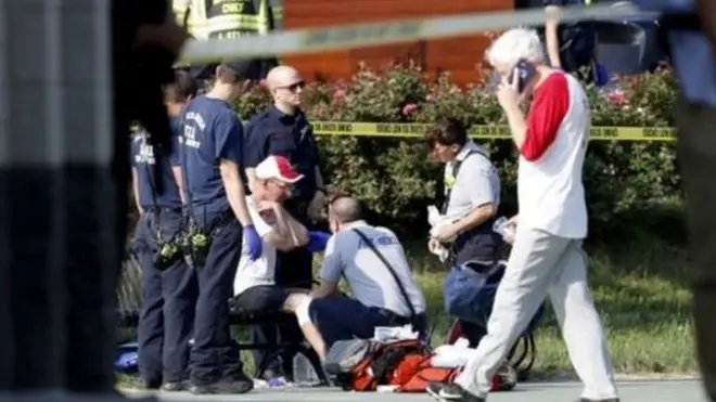 At least 25 Republicans were at the practice