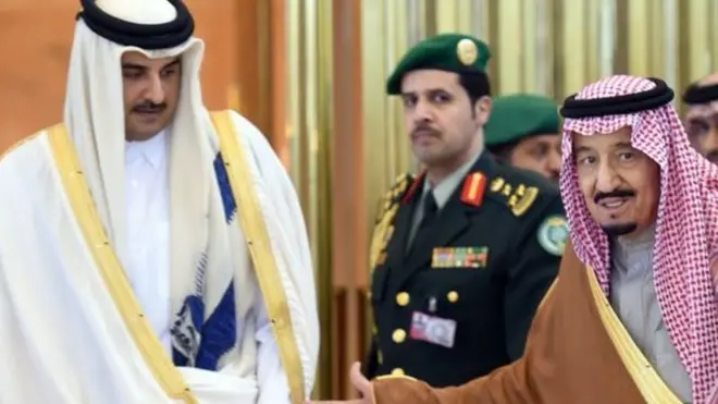 أمير قطر والعاهل السعودي