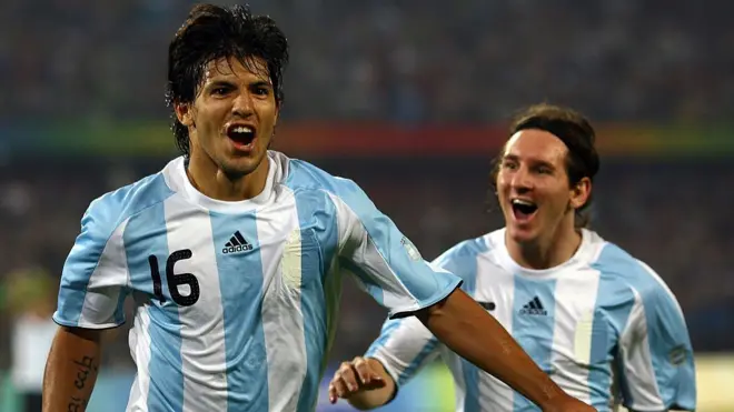 Sergio Aguero and Lionel Messi