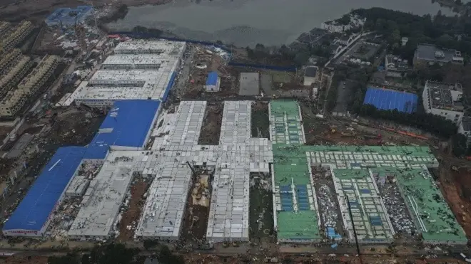 Huoshenshan hospital nearing completion - 2 February