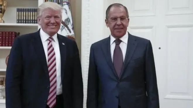 لاقء ترامب ولافروف عام 2017 في البيت الأبيض