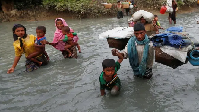 Arus pengungsi Rohingya dari Rakhine, Myanmar, ke Bangladesh masih terjadi hingga 1 Nomber ini.