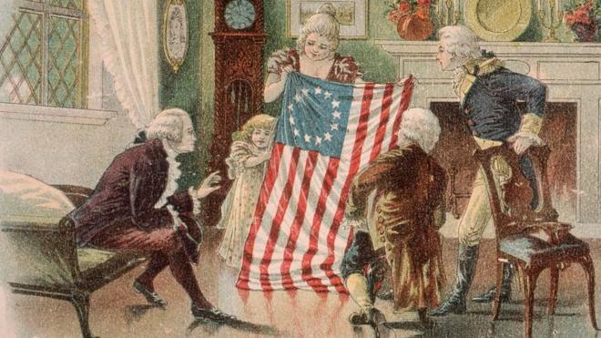 Пошив первого американского флага