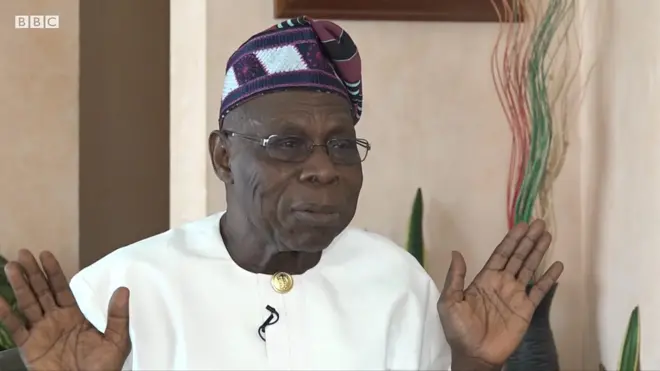 Former Nigeria president Olusegun Obasanjo