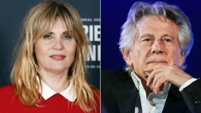 الممثلة إيمانويل سيغنر وزوجها المخرج رومان بولانسكي