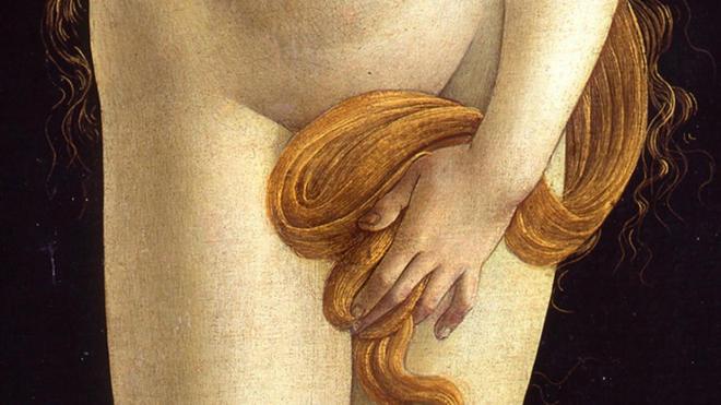 Fragmento de la pintura "El Nacimiento de Venus"