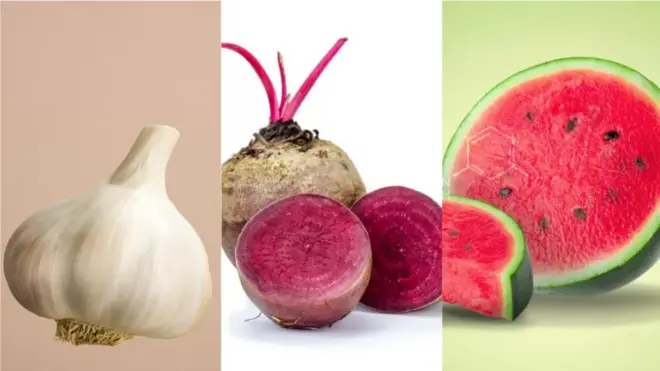 લસણ, બીટ અને તરબૂચ