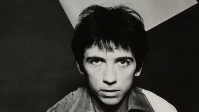 Portrait image of Pete Shelley, taken around 1978, by Chris Gabrin