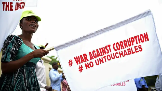 corruption flier for woman hand