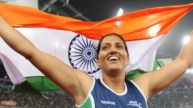 کرشنا پونیا نے دولتِ مشترکہ کی کھیلوں میں سونے کا تمغہ حاصل کیا تھا