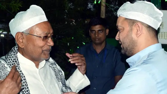 नीतीश कुमार और तेजस्वी यादव