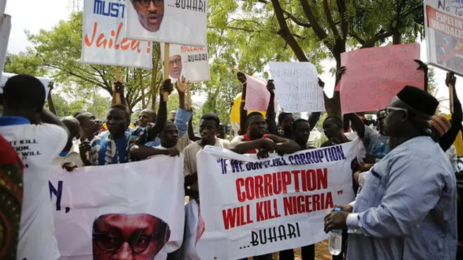 Des manifestants contre la corruption dans les rues d'Abuja