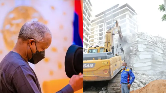 Aworan igbakeji Aarẹ ati ile to da wo naa