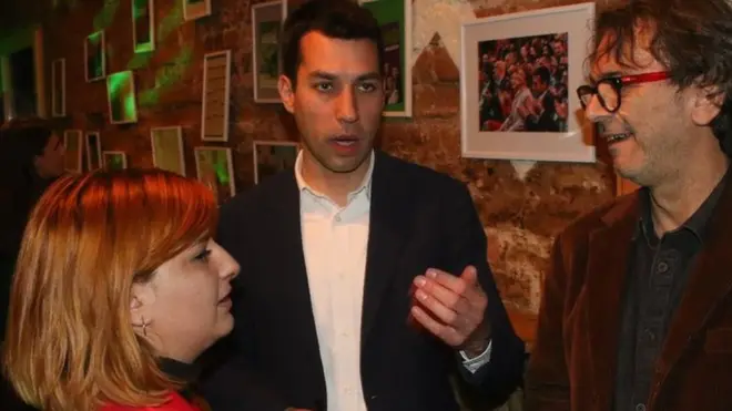 Добрица Веселиновић (у средини) био је кандидат коалиције Морамо за градоначелника Београда